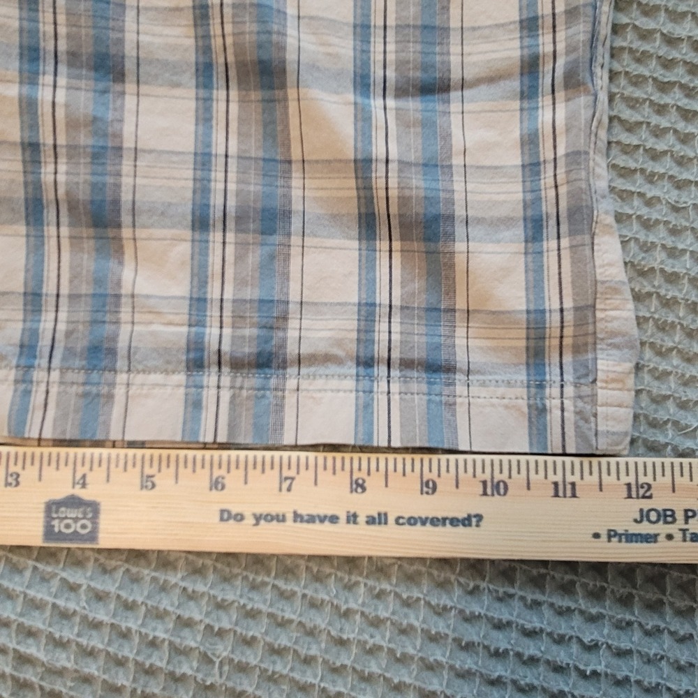 Columbia Plaid Shorts Mens 34 Blue Tan Cotton Hiking, Outdoor, Summer‎ AM4472 - Picture 7 of 10